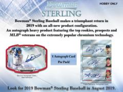 2019 Bowman Sterling MLB Baseball Hobby Box